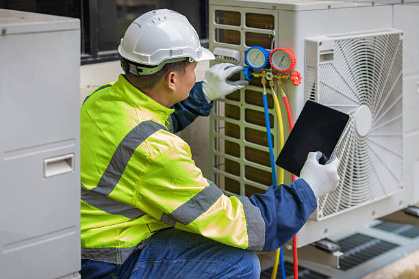 Professional Hvac technician working in The Plains, OH